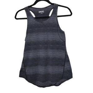 Kirkland Signature Gray Purple Stripe Racer Back Tank Top XS